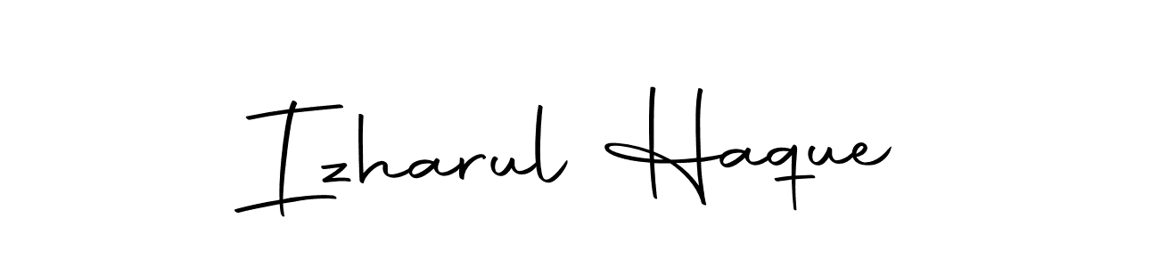 Create a beautiful signature design for name Izharul Haque. With this signature (Autography-DOLnW) fonts, you can make a handwritten signature for free. Izharul Haque signature style 10 images and pictures png