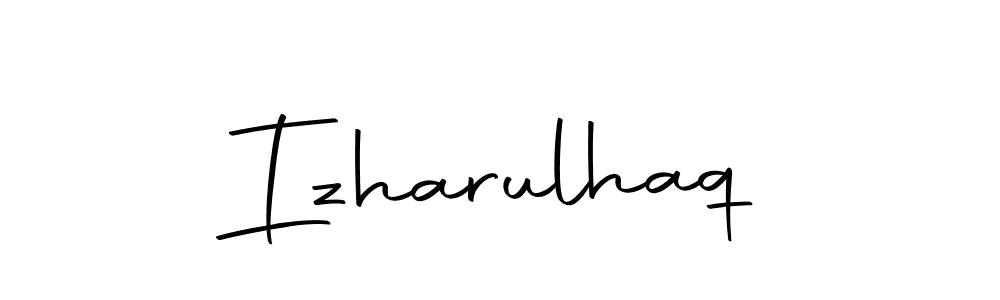 Izharulhaq stylish signature style. Best Handwritten Sign (Autography-DOLnW) for my name. Handwritten Signature Collection Ideas for my name Izharulhaq. Izharulhaq signature style 10 images and pictures png