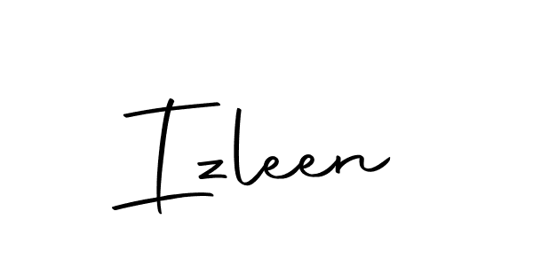 How to make Izleen name signature. Use Autography-DOLnW style for creating short signs online. This is the latest handwritten sign. Izleen signature style 10 images and pictures png