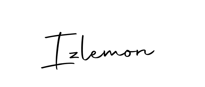 Use a signature maker to create a handwritten signature online. With this signature software, you can design (Autography-DOLnW) your own signature for name Izlemon. Izlemon signature style 10 images and pictures png