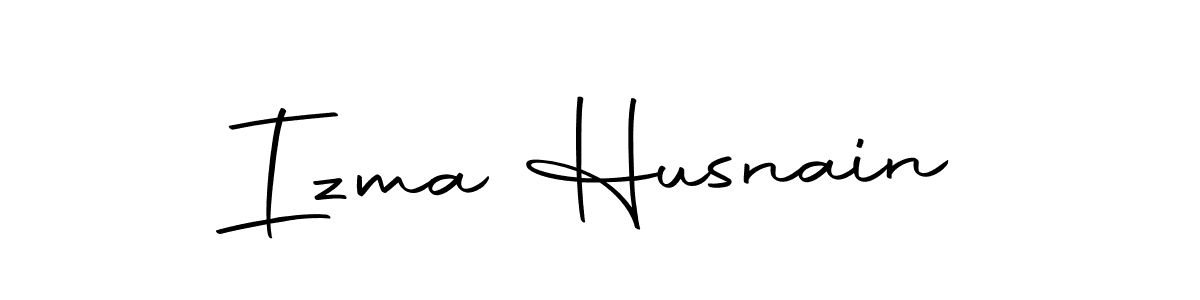 Use a signature maker to create a handwritten signature online. With this signature software, you can design (Autography-DOLnW) your own signature for name Izma Husnain. Izma Husnain signature style 10 images and pictures png