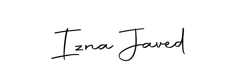 The best way (Autography-DOLnW) to make a short signature is to pick only two or three words in your name. The name Izna Javed include a total of six letters. For converting this name. Izna Javed signature style 10 images and pictures png