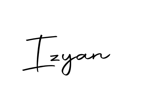 Design your own signature with our free online signature maker. With this signature software, you can create a handwritten (Autography-DOLnW) signature for name Izyan. Izyan signature style 10 images and pictures png