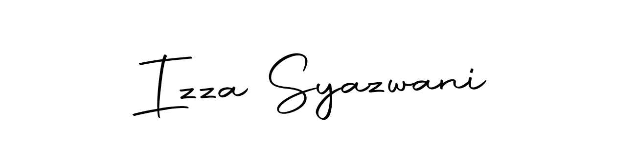 How to make Izza Syazwani name signature. Use Autography-DOLnW style for creating short signs online. This is the latest handwritten sign. Izza Syazwani signature style 10 images and pictures png