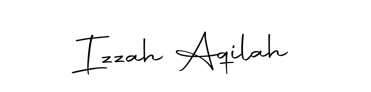 Autography-DOLnW is a professional signature style that is perfect for those who want to add a touch of class to their signature. It is also a great choice for those who want to make their signature more unique. Get Izzah Aqilah name to fancy signature for free. Izzah Aqilah signature style 10 images and pictures png