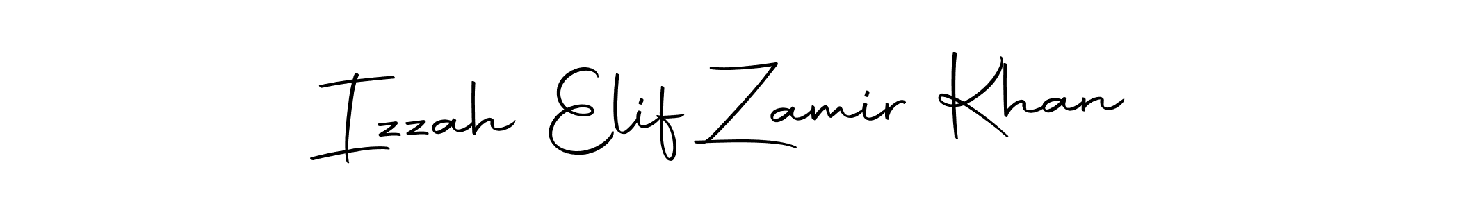 You can use this online signature creator to create a handwritten signature for the name Izzah Elif Zamir Khan. This is the best online autograph maker. Izzah Elif Zamir Khan signature style 10 images and pictures png