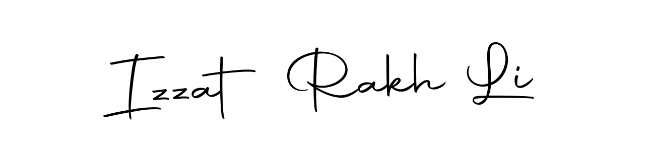 How to make Izzat Rakh Li name signature. Use Autography-DOLnW style for creating short signs online. This is the latest handwritten sign. Izzat Rakh Li signature style 10 images and pictures png