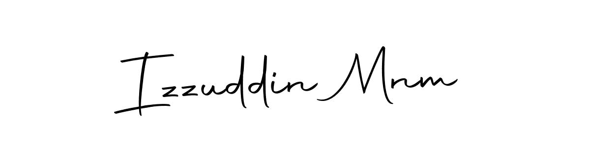 Make a beautiful signature design for name Izzuddin Mnm. With this signature (Autography-DOLnW) style, you can create a handwritten signature for free. Izzuddin Mnm signature style 10 images and pictures png