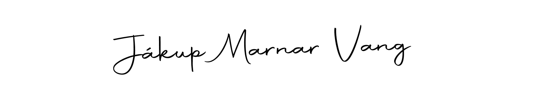 Create a beautiful signature design for name Jákup Marnar Vang. With this signature (Autography-DOLnW) fonts, you can make a handwritten signature for free. Jákup Marnar Vang signature style 10 images and pictures png