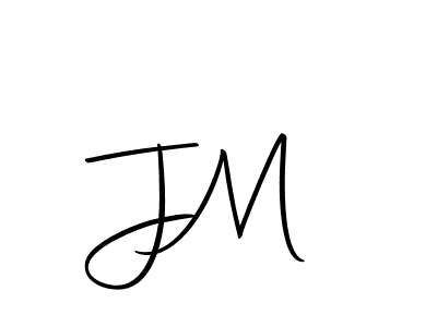 Create a beautiful signature design for name J  M. With this signature (Autography-DOLnW) fonts, you can make a handwritten signature for free. J  M signature style 10 images and pictures png