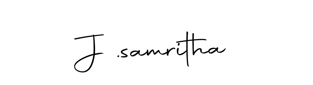 Design your own signature with our free online signature maker. With this signature software, you can create a handwritten (Autography-DOLnW) signature for name J .samritha. J .samritha signature style 10 images and pictures png