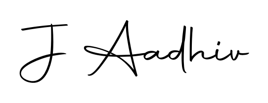 Enhance your business communications with J Aadhiv signature in Autography-DOLnW lettering. Clean, modern, and universally compatible. J Aadhiv signature style 10 images and pictures png