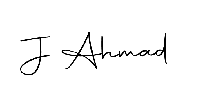 How to make J Ahmad name signature. Use Autography-DOLnW style for creating short signs online. This is the latest handwritten sign. J Ahmad signature style 10 images and pictures png