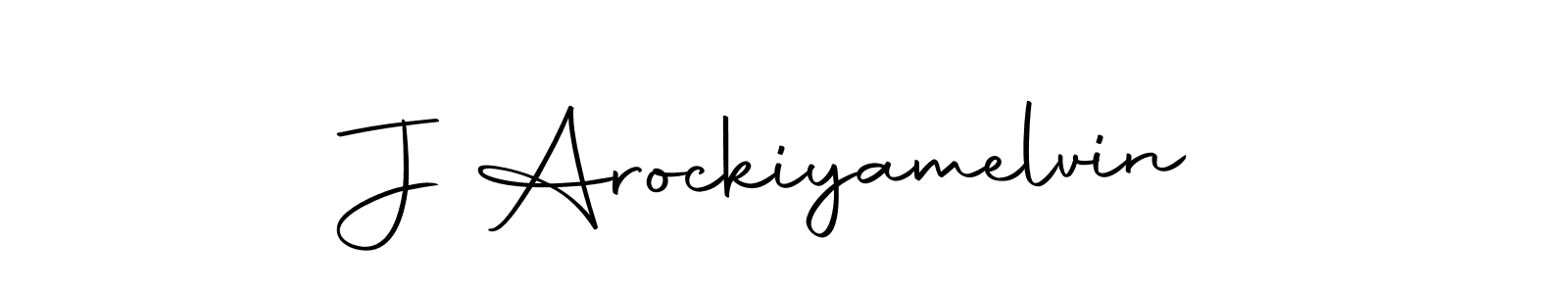 Create a beautiful signature design for name J Arockiyamelvin. With this signature (Autography-DOLnW) fonts, you can make a handwritten signature for free. J Arockiyamelvin signature style 10 images and pictures png