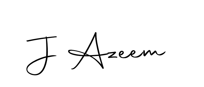 Use a signature maker to create a handwritten signature online. With this signature software, you can design (Autography-DOLnW) your own signature for name J Azeem. J Azeem signature style 10 images and pictures png