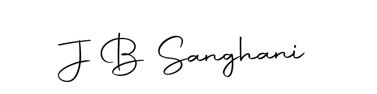 You should practise on your own different ways (Autography-DOLnW) to write your name (J B Sanghani) in signature. don't let someone else do it for you. J B Sanghani signature style 10 images and pictures png