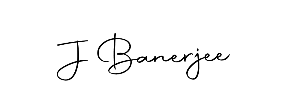 You should practise on your own different ways (Autography-DOLnW) to write your name (J Banerjee) in signature. don't let someone else do it for you. J Banerjee signature style 10 images and pictures png