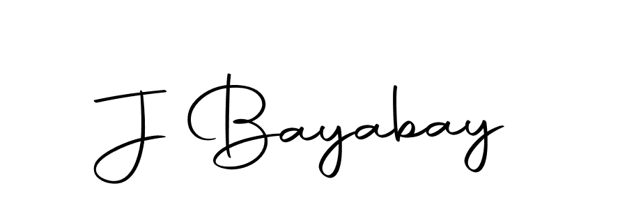 Design your own signature with our free online signature maker. With this signature software, you can create a handwritten (Autography-DOLnW) signature for name J Bayabay. J Bayabay signature style 10 images and pictures png