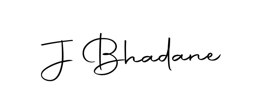 Use a signature maker to create a handwritten signature online. With this signature software, you can design (Autography-DOLnW) your own signature for name J Bhadane. J Bhadane signature style 10 images and pictures png