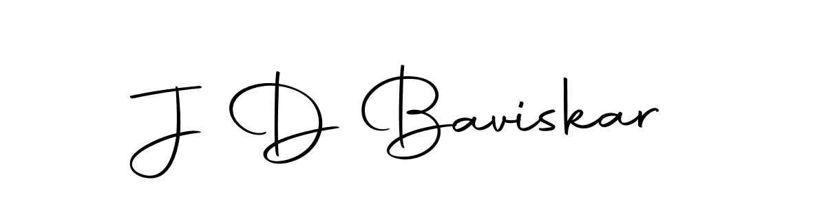 Create a beautiful signature design for name J D Baviskar. With this signature (Autography-DOLnW) fonts, you can make a handwritten signature for free. J D Baviskar signature style 10 images and pictures png