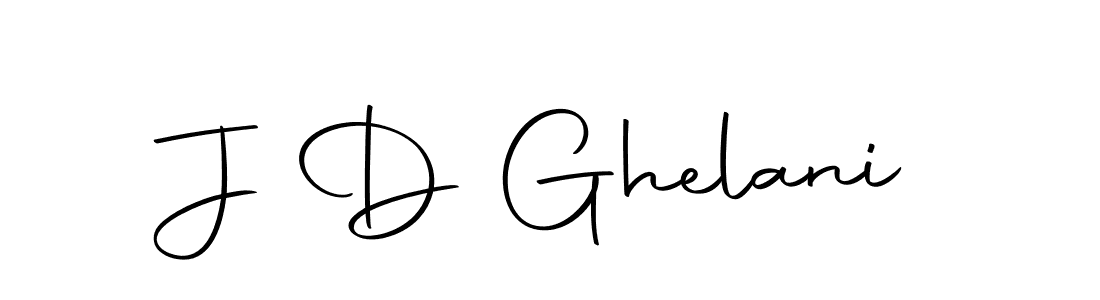 How to make J D Ghelani name signature. Use Autography-DOLnW style for creating short signs online. This is the latest handwritten sign. J D Ghelani signature style 10 images and pictures png