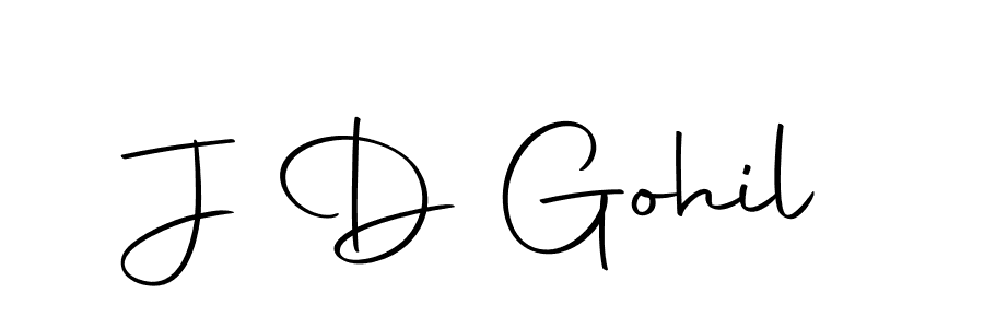 J D Gohil stylish signature style. Best Handwritten Sign (Autography-DOLnW) for my name. Handwritten Signature Collection Ideas for my name J D Gohil. J D Gohil signature style 10 images and pictures png