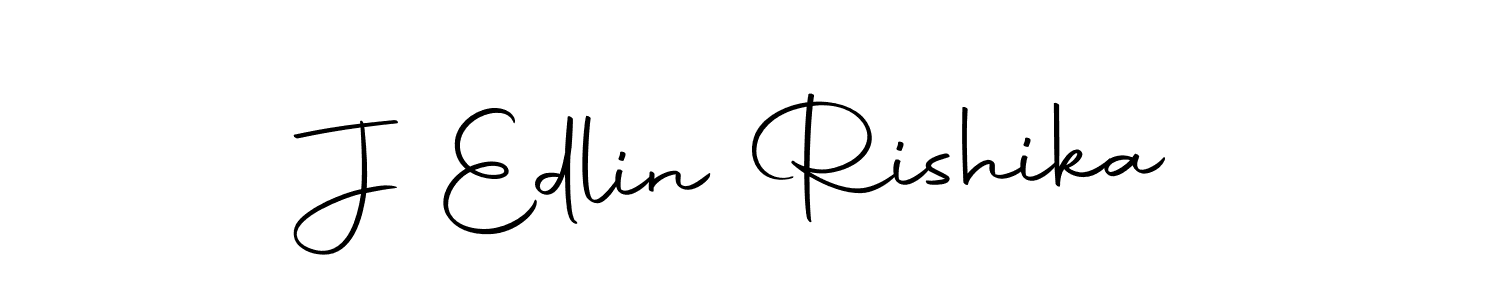 Create a beautiful signature design for name J Edlin Rishika. With this signature (Autography-DOLnW) fonts, you can make a handwritten signature for free. J Edlin Rishika signature style 10 images and pictures png