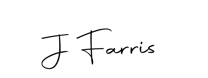 Create a beautiful signature design for name J Farris. With this signature (Autography-DOLnW) fonts, you can make a handwritten signature for free. J Farris signature style 10 images and pictures png