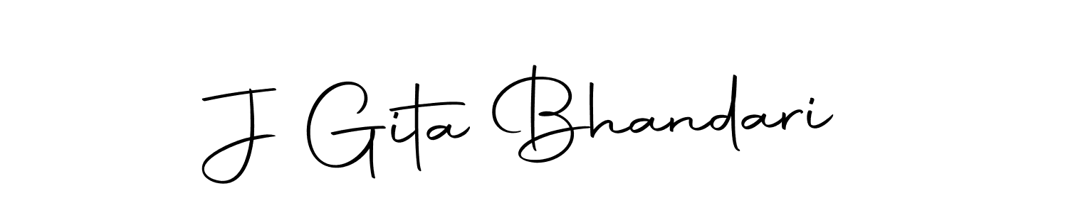 The best way (Autography-DOLnW) to make a short signature is to pick only two or three words in your name. The name J Gita Bhandari include a total of six letters. For converting this name. J Gita Bhandari signature style 10 images and pictures png