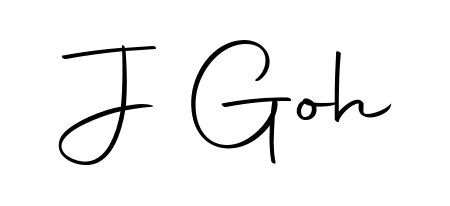The Autography-DOLnW font transforms the name J Goh into an executive sign with sharp precision and distinguished character. J Goh signature style 10 images and pictures png