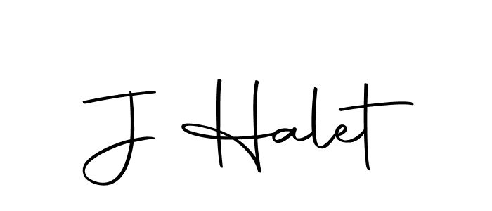 Create a beautiful signature design for name J Halet. With this signature (Autography-DOLnW) fonts, you can make a handwritten signature for free. J Halet signature style 10 images and pictures png