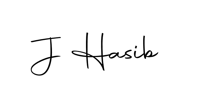 Use a signature maker to create a handwritten signature online. With this signature software, you can design (Autography-DOLnW) your own signature for name J Hasib. J Hasib signature style 10 images and pictures png