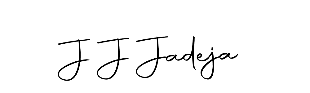 Use a signature maker to create a handwritten signature online. With this signature software, you can design (Autography-DOLnW) your own signature for name J J Jadeja. J J Jadeja signature style 10 images and pictures png