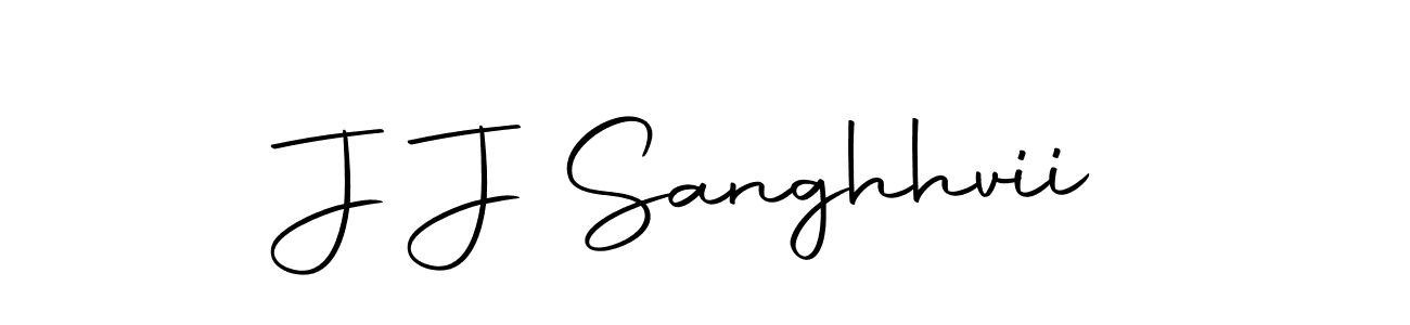 Create a beautiful signature design for name J J Sanghhvii. With this signature (Autography-DOLnW) fonts, you can make a handwritten signature for free. J J Sanghhvii signature style 10 images and pictures png