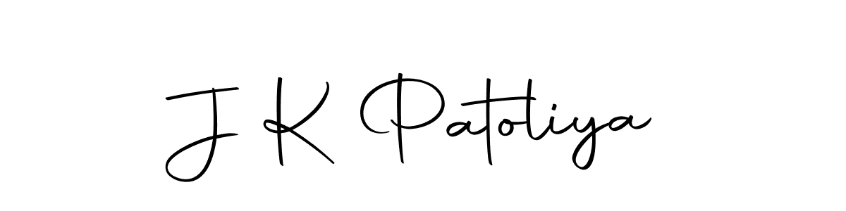 The best way (Autography-DOLnW) to make a short signature is to pick only two or three words in your name. The name J K Patoliya include a total of six letters. For converting this name. J K Patoliya signature style 10 images and pictures png