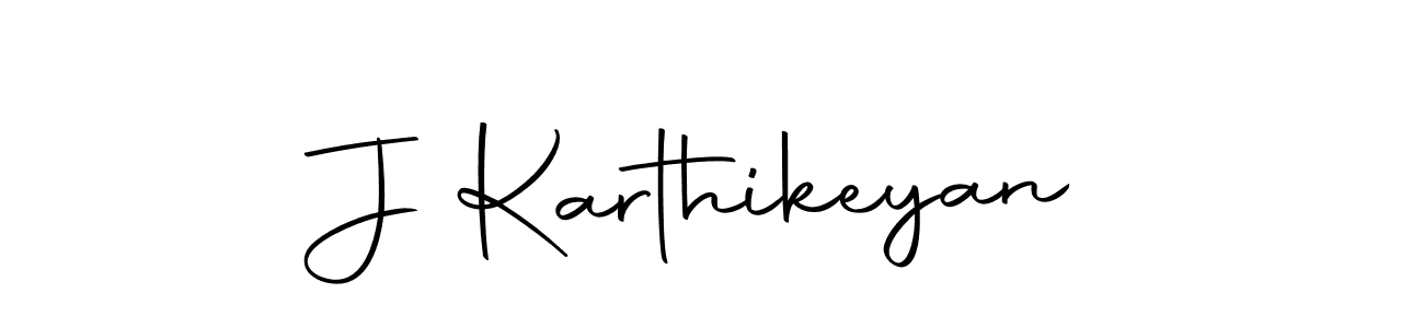 How to make J Karthikeyan name signature. Use Autography-DOLnW style for creating short signs online. This is the latest handwritten sign. J Karthikeyan signature style 10 images and pictures png