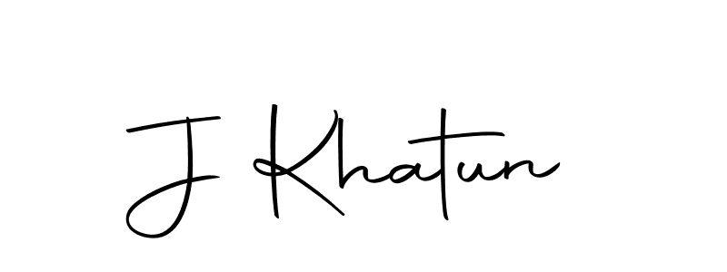 Design your own signature with our free online signature maker. With this signature software, you can create a handwritten (Autography-DOLnW) signature for name J Khatun. J Khatun signature style 10 images and pictures png