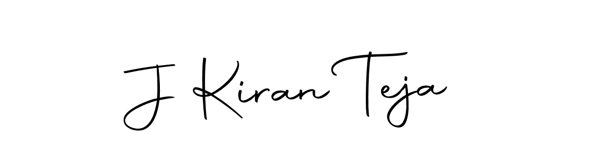 You should practise on your own different ways (Autography-DOLnW) to write your name (J Kiran Teja) in signature. don't let someone else do it for you. J Kiran Teja signature style 10 images and pictures png