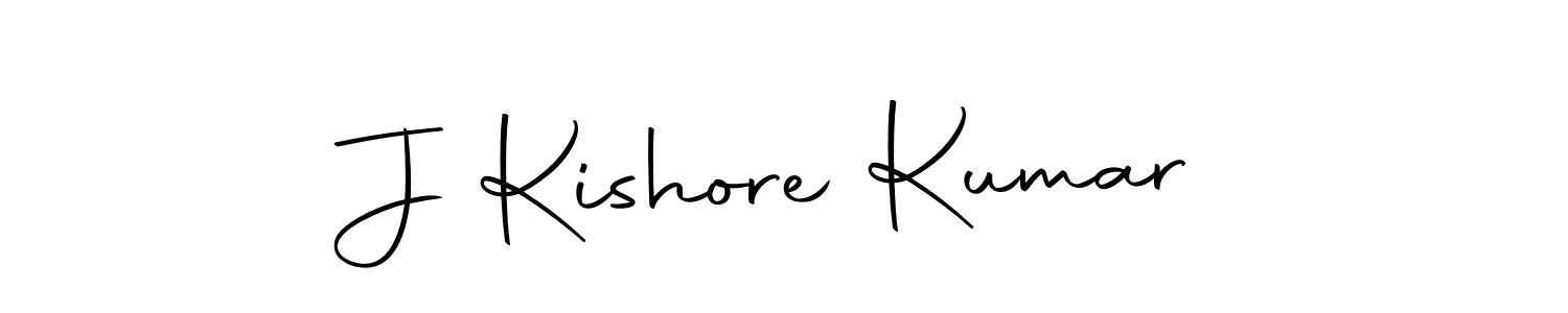 Create a beautiful signature design for name J Kishore Kumar. With this signature (Autography-DOLnW) fonts, you can make a handwritten signature for free. J Kishore Kumar signature style 10 images and pictures png