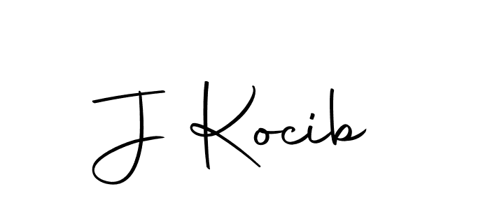 You should practise on your own different ways (Autography-DOLnW) to write your name (J Kocib) in signature. don't let someone else do it for you. J Kocib signature style 10 images and pictures png