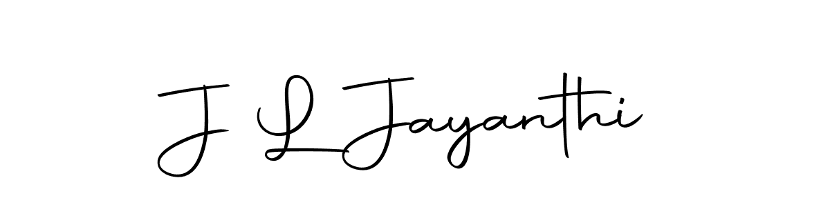 Create a beautiful signature design for name J L Jayanthi. With this signature (Autography-DOLnW) fonts, you can make a handwritten signature for free. J L Jayanthi signature style 10 images and pictures png