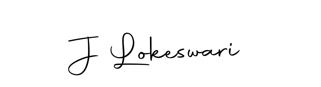 Design your own signature with our free online signature maker. With this signature software, you can create a handwritten (Autography-DOLnW) signature for name J Lokeswari. J Lokeswari signature style 10 images and pictures png