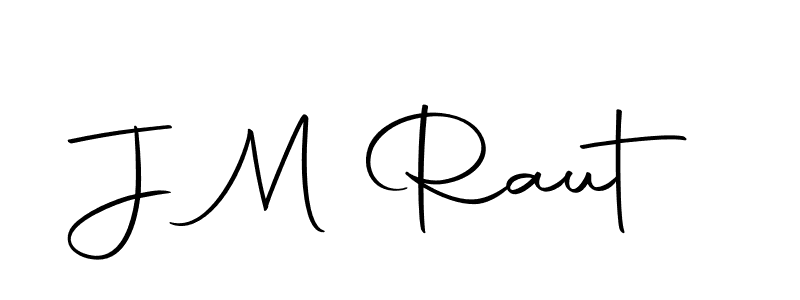 Create a beautiful signature design for name J M Raut. With this signature (Autography-DOLnW) fonts, you can make a handwritten signature for free. J M Raut signature style 10 images and pictures png