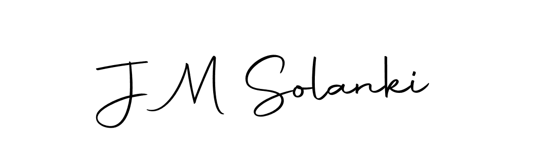 Create a beautiful signature design for name J M Solanki. With this signature (Autography-DOLnW) fonts, you can make a handwritten signature for free. J M Solanki signature style 10 images and pictures png