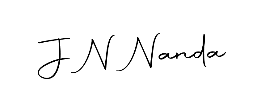 Create a beautiful signature design for name J N Nanda. With this signature (Autography-DOLnW) fonts, you can make a handwritten signature for free. J N Nanda signature style 10 images and pictures png