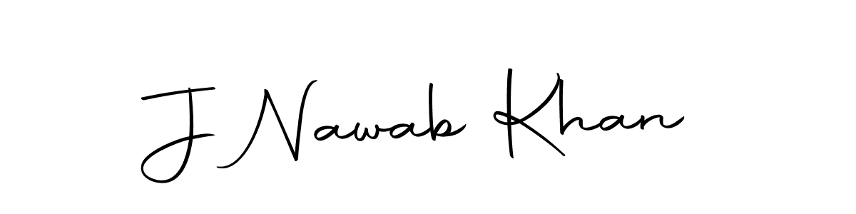 How to make J Nawab Khan name signature. Use Autography-DOLnW style for creating short signs online. This is the latest handwritten sign. J Nawab Khan signature style 10 images and pictures png
