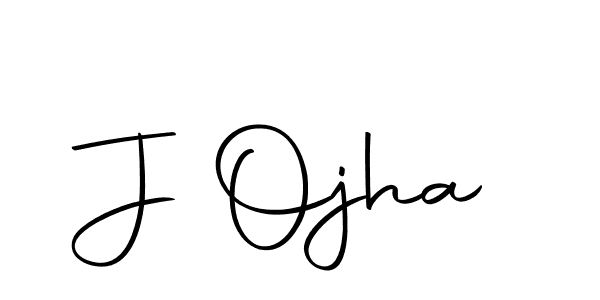 Create a beautiful signature design for name J Ojha. With this signature (Autography-DOLnW) fonts, you can make a handwritten signature for free. J Ojha signature style 10 images and pictures png