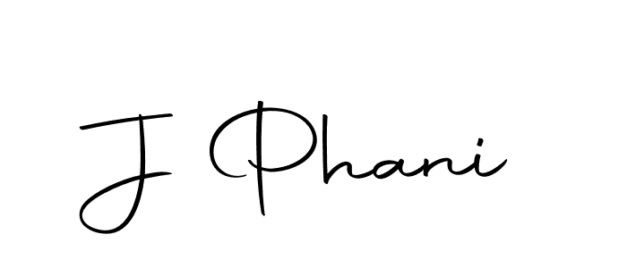 Create a beautiful signature design for name J Phani. With this signature (Autography-DOLnW) fonts, you can make a handwritten signature for free. J Phani signature style 10 images and pictures png