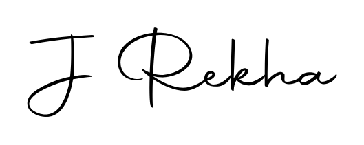 Design your own signature with our free online signature maker. With this signature software, you can create a handwritten (Autography-DOLnW) signature for name J Rekha. J Rekha signature style 10 images and pictures png