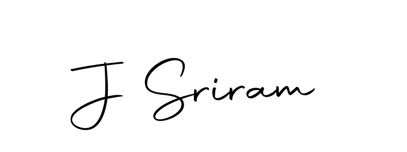 Create a beautiful signature design for name J Sriram. With this signature (Autography-DOLnW) fonts, you can make a handwritten signature for free. J Sriram signature style 10 images and pictures png